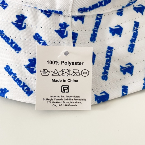 BNWT Reversible Bucket Hat, Sirius XM, Blue and White - Picture 8 of 8